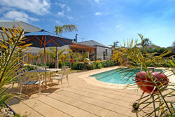 view from the pool
